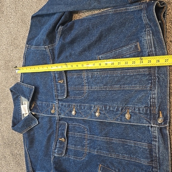 Vintage Wrangel Mens Y2K Rugged Wear Blue Denim Jacket Sz XXL USA - Picture 2 of 9